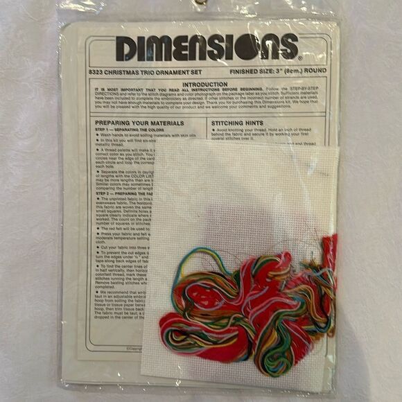 Dimensions Counted Cross Stitch Kit Christmas Ornaments Vintage Craft DIY - Picture 4 of 6
